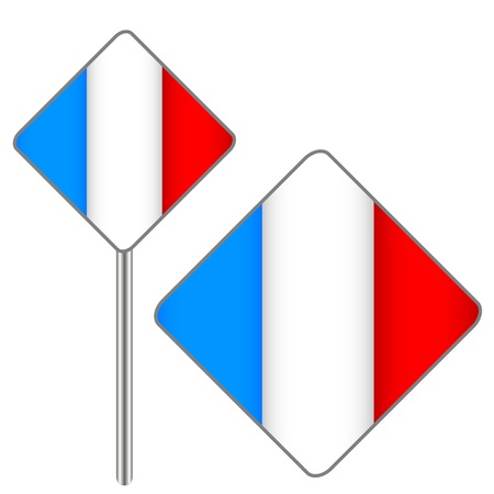 New france flags on a white backgroundのイラスト素材