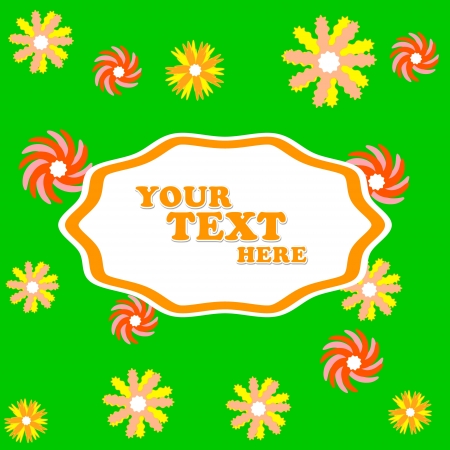 Interesting abstract background with flowers. Vector illustrationのイラスト素材