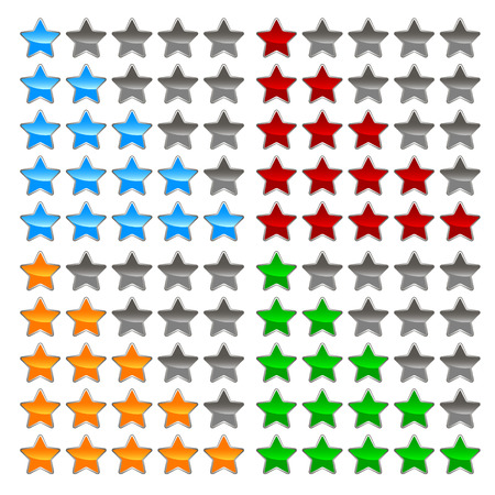 A set of five levels for any designのイラスト素材