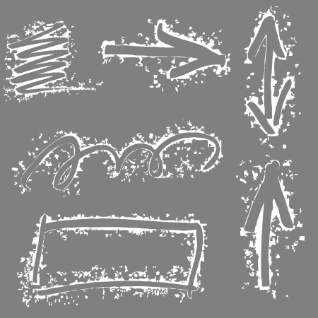 Arrows And Lines - Hand Drawn Set. Vector illustrationのイラスト素材