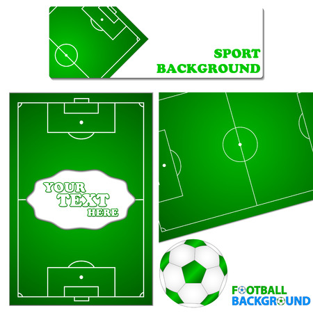 Interesting football set in a unique styleのイラスト素材