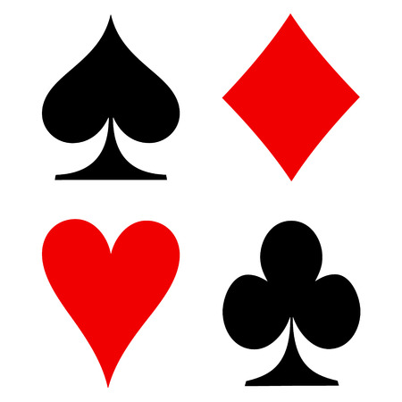 Playing card's signs vector on a white backgroundのイラスト素材