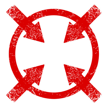 Red Grunge Vector Target On A White Backgroundのイラスト素材