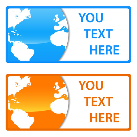 New Globe card set with space for textのイラスト素材