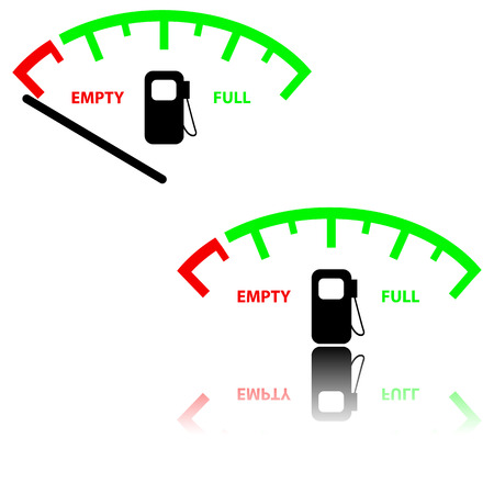 Image of a gas gauge. Vector illustrationのイラスト素材