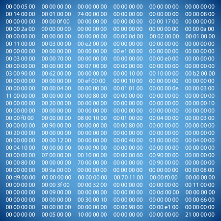 Blue binary computer code repeating vector background illustrationのイラスト素材