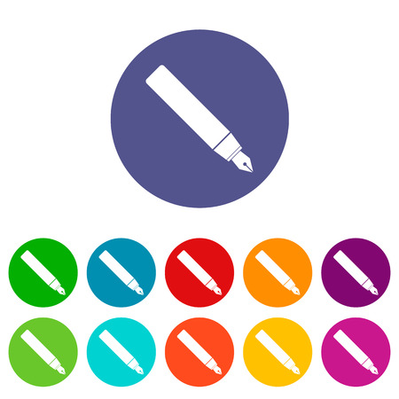 Pen flat iconのイラスト素材