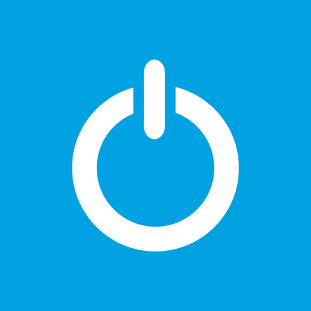 Power white iconのイラスト素材
