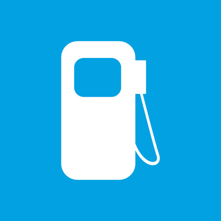 Gas station white iconのイラスト素材
