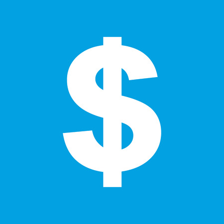 Dollar white iconのイラスト素材