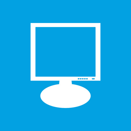 Monitor white iconのイラスト素材