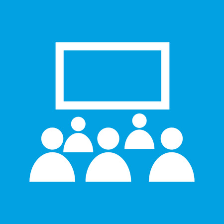 Theater white iconのイラスト素材