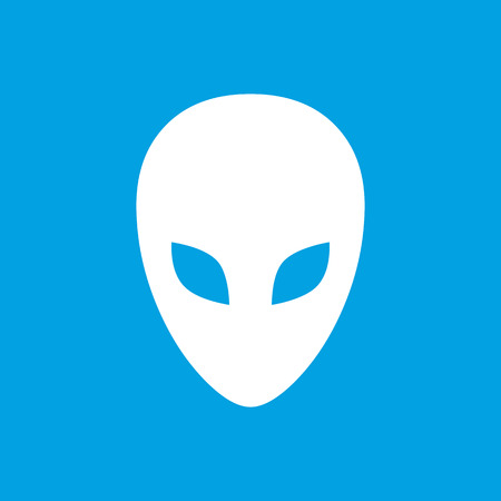 Alien white iconのイラスト素材