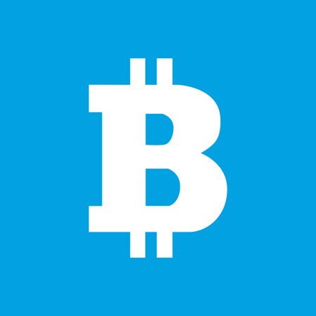 Bitcoin white iconのイラスト素材