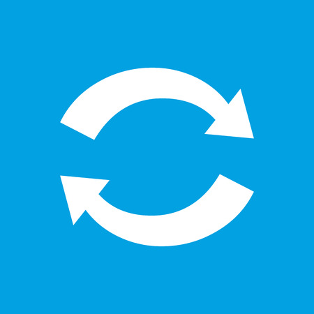 Synchronization white iconのイラスト素材