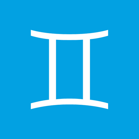 Gemini white iconのイラスト素材