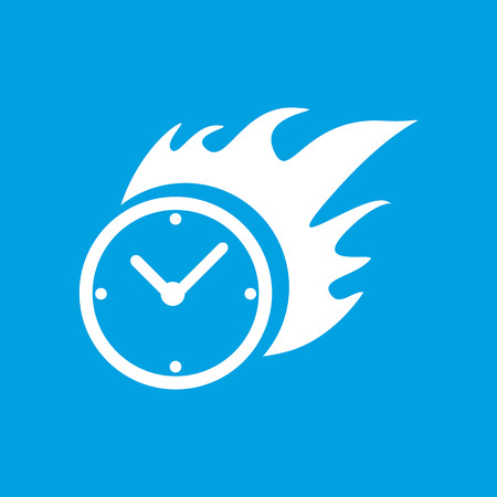 Hot clock white iconのイラスト素材