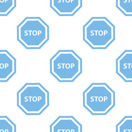 Stop seamless patternのイラスト素材