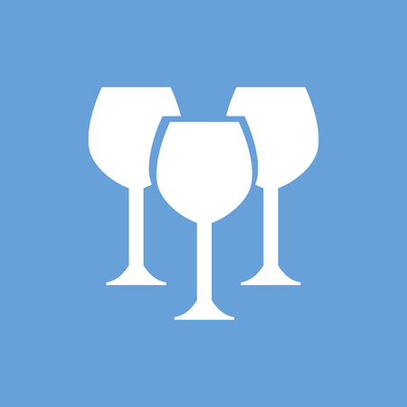 Stemware white iconのイラスト素材