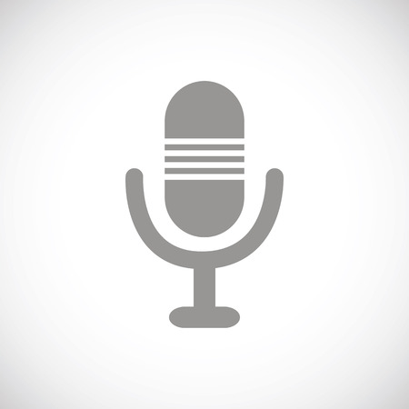 Microphone black iconのイラスト素材