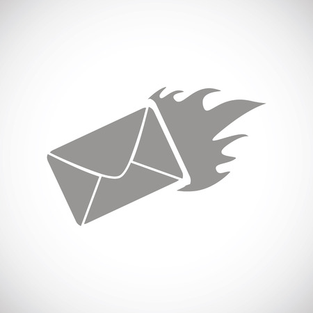 Hot letter black iconのイラスト素材