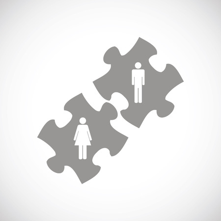 Love puzzle black iconのイラスト素材