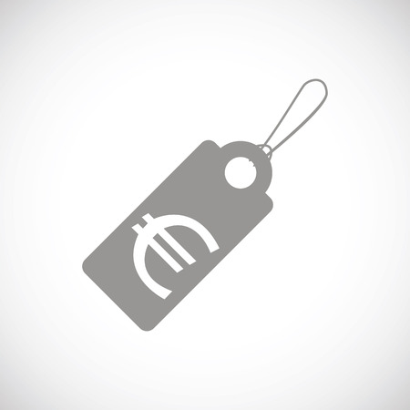 Euro tag black iconのイラスト素材