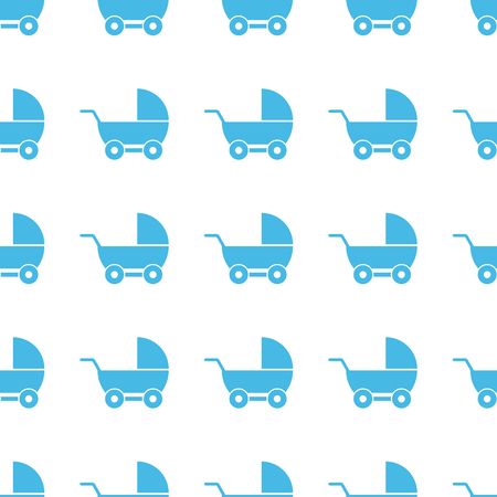Unique Baby carriage seamless pattern