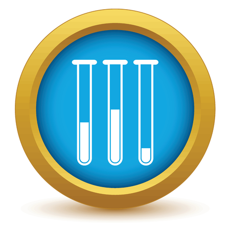 Gold flasks with medicines iconのイラスト素材