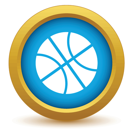 Gold basketball iconのイラスト素材