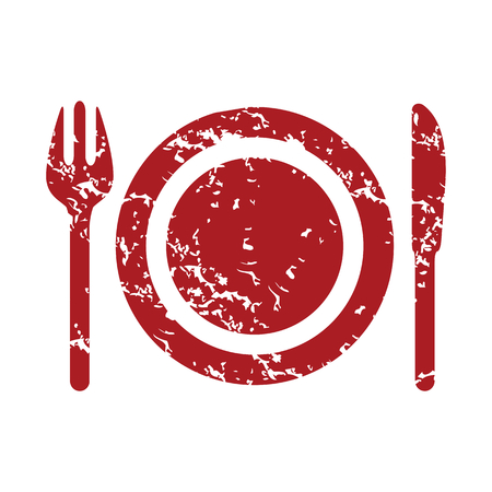 Red grunge dinner のイラスト素材