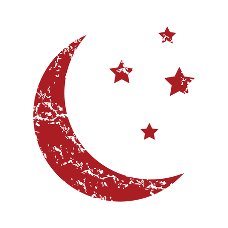Red grunge moonのイラスト素材