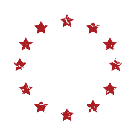 Red grunge European Union のイラスト素材