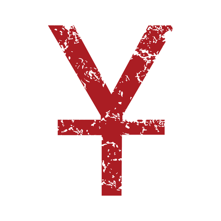 Red grunge currency yenのイラスト素材