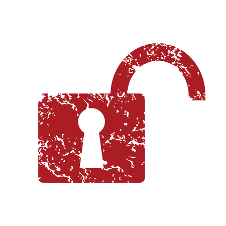 Red grunge unlockのイラスト素材