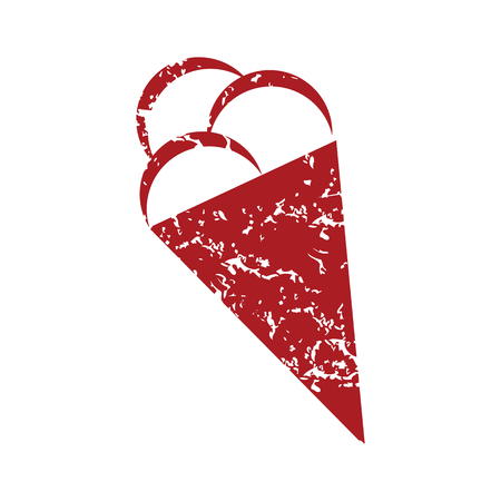 Red grunge ice cream のイラスト素材