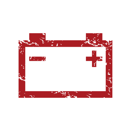 Red grunge accumulatorのイラスト素材