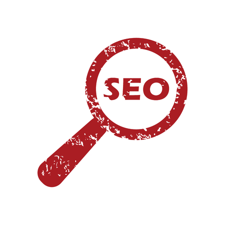 Red grunge seo search logoのイラスト素材