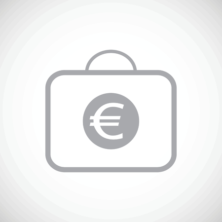Bag with euro black iconのイラスト素材