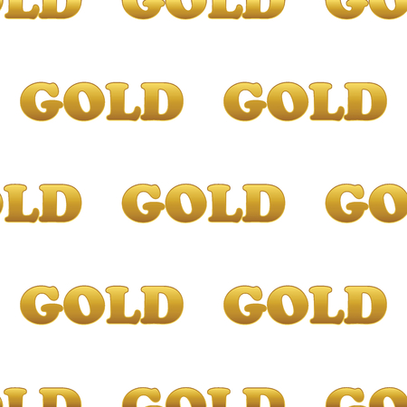 Vector word GOLD repeated on white backgroundのイラスト素材