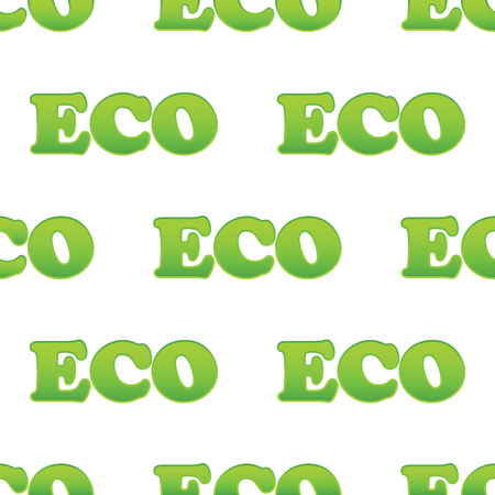 Vector word ECO repeated on white backgroundのイラスト素材