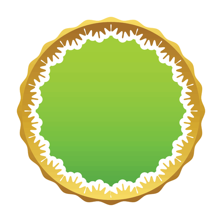Vector green certificate seal isolated on whiteのイラスト素材