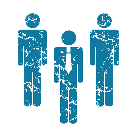 Grunge workteam iconのイラスト素材