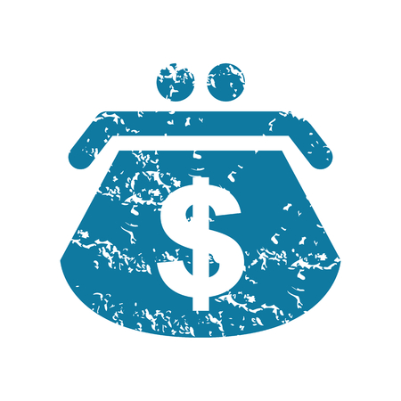 Grunge dollar purse iconのイラスト素材