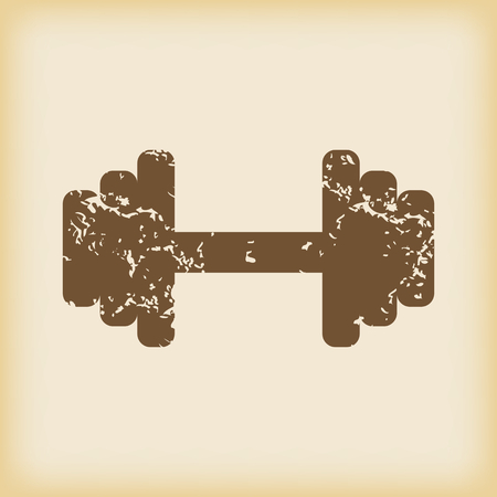 Grungy barbell iconのイラスト素材