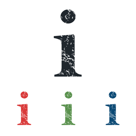 Information grunge icon setのイラスト素材