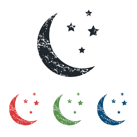 Night grunge icon setのイラスト素材