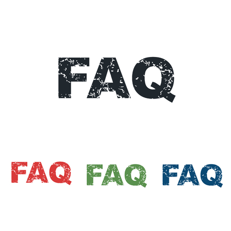 FAQ grunge icon setのイラスト素材