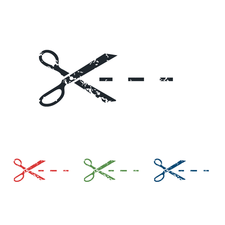 Cut grunge icon setのイラスト素材