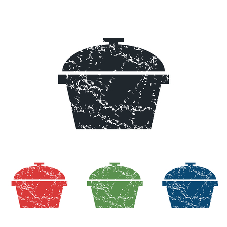 Pan grunge icon setのイラスト素材